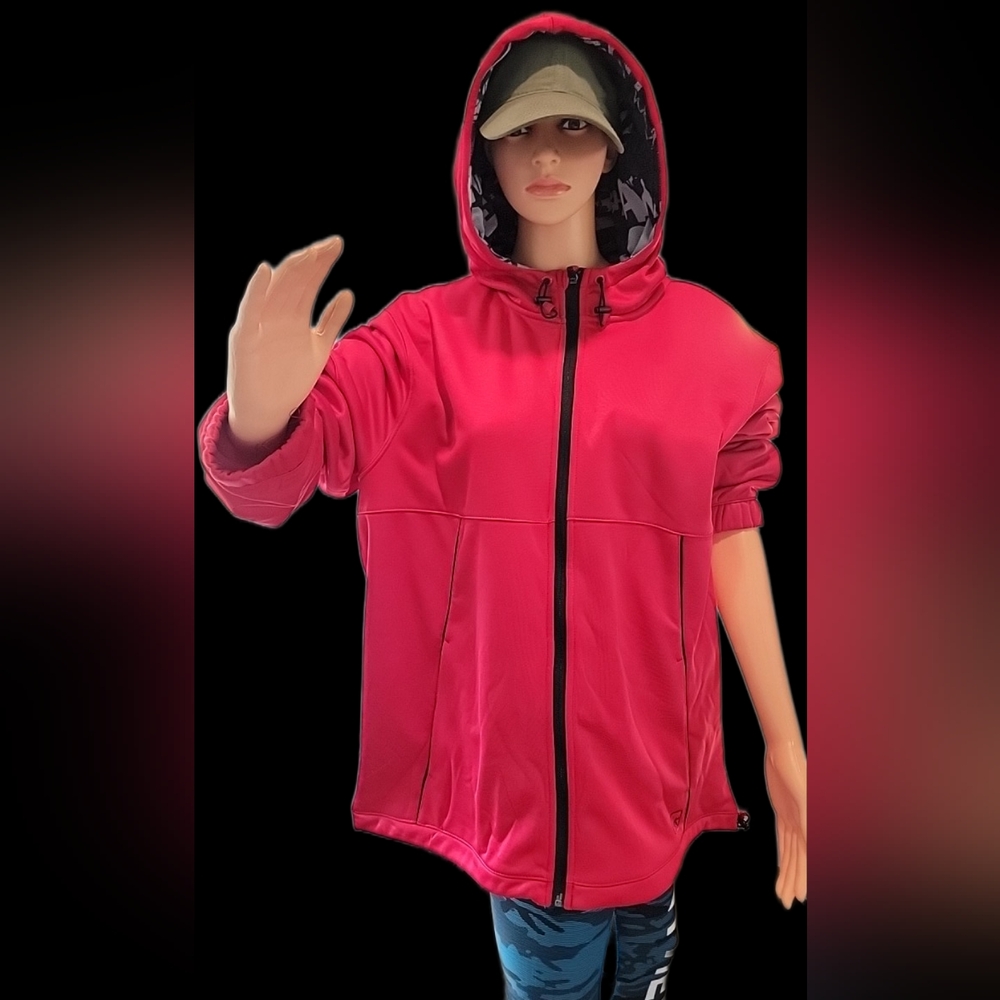 Red Graphic Hoodie And1 Men's and Big Men's Jumpshot Graffiti Jacket
